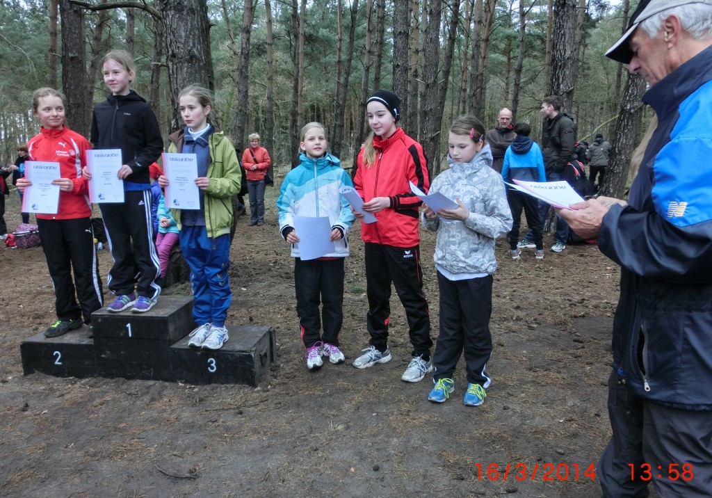 Die Siegerehrung der WJU 14. Platz 5. für unsere Marit.