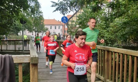 Jakob Rösing auf der kleinen Auebrücke.